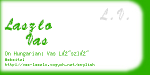 laszlo vas business card